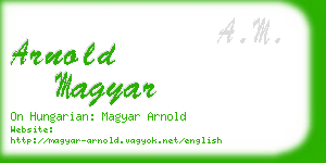 arnold magyar business card